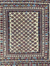 Hand-Woven Afghani Maliki Soumak Wool Kilim Rug - 4'2" x 6'