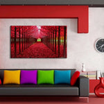 Red Forest Wall Art
