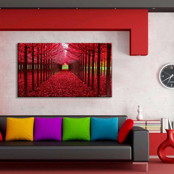 Red Forest Wall Art