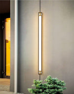 MIRODEMI® Black/Gold Outdoor Waterproof LED Long wall lamp For Garden, Villa, porch