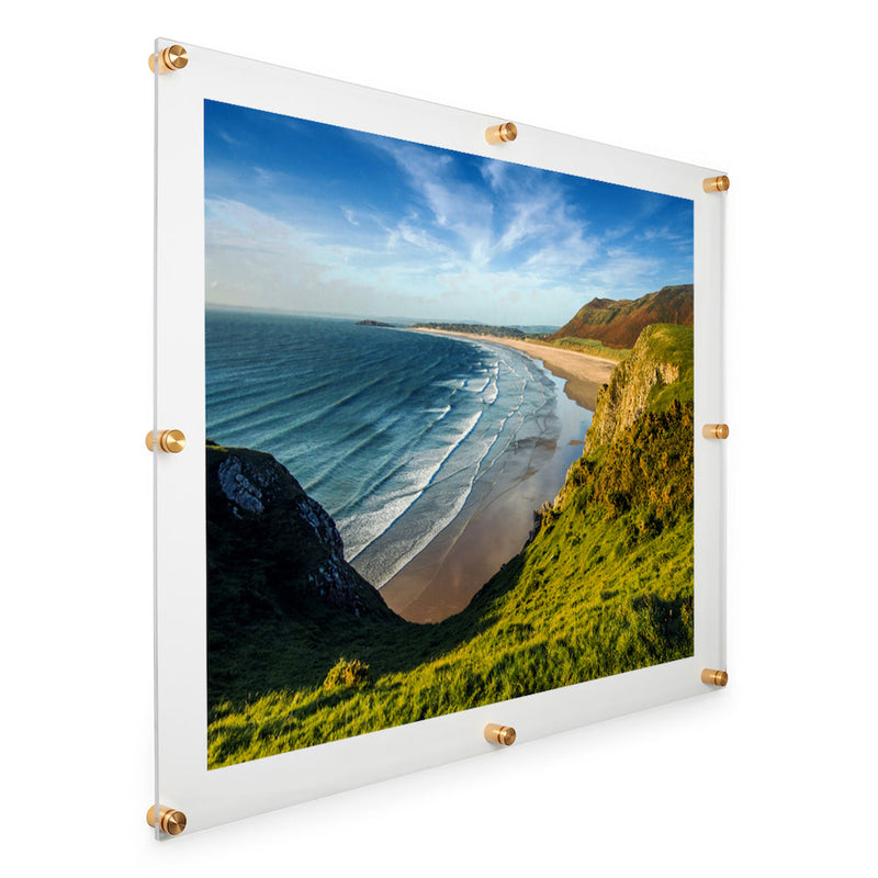 30x40" Photo Floating Acrylic Clear Picture Frame (Frame Size 34x44")