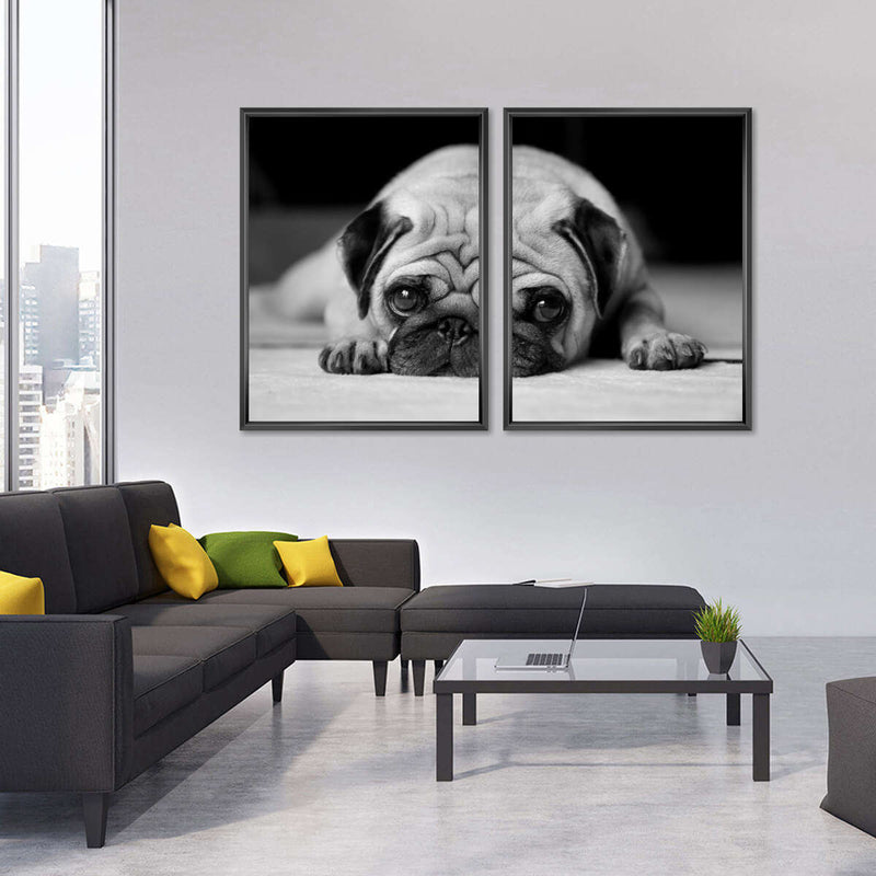 Sad Pug Wall Art