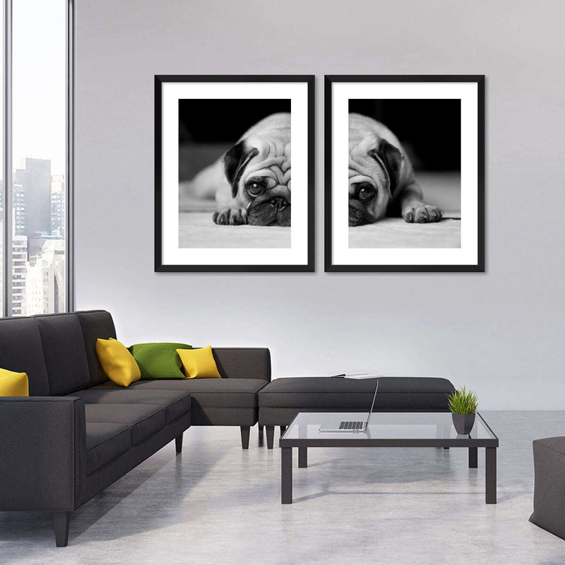 Sad Pug Wall Art