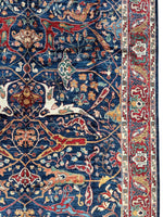 Hand-Knotted AfghanI Bidjar Ghazni Wool Rug – 6'7" x 9'10" – Elegant Floral Design