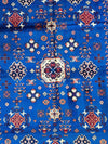Hand-Knotted Afghan Kazak Rug – 6'6" x 9'7" – Vibrant Geometric Design in 100% Wool