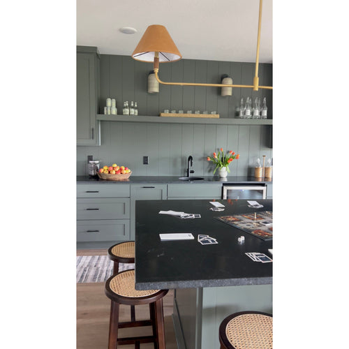 Cullen Natural Walnut Linear Double Pendant | ready to ship!