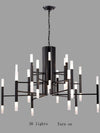 Mirodemi® Gold/Black Postmodern LED Chandelier For Living Room, Lobby, Restaurant