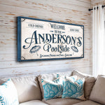 Personalized Poolside Party Sign II