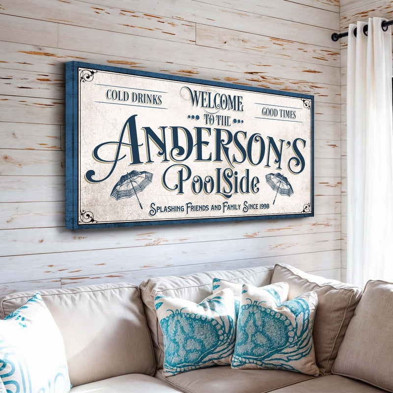 Personalized Poolside Party Sign II