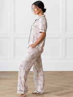 Women's Stretch-Knit Short Sleeve & Pant Bamboo Pajama Set