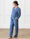 Women's Stretch-Knit Long Sleeve Bamboo Pajama Set