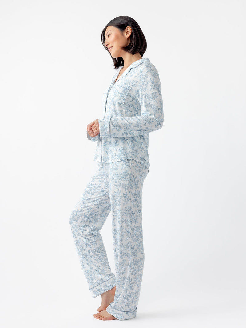 Women's Stretch-Knit Long Sleeve Bamboo Pajama Set