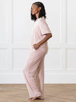 Women's Stretch-Knit Short Sleeve & Pant Bamboo Pajama Set