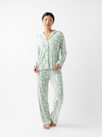 Women's Stretch-Knit Long Sleeve Bamboo Pajama Set