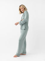 Women's Stretch-Knit Long Sleeve Bamboo Pajama Set