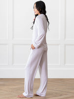 Women's Stretch-Knit Long Sleeve Bamboo Pajama Set