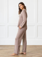 Women's Stretch-Knit Long Sleeve Bamboo Pajama Set