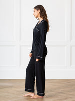 Women's Stretch-Knit Long Sleeve Bamboo Pajama Set
