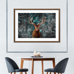 Snowy Noble Deer Wall Art