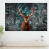 Snowy Noble Deer Wall Art