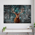 Snowy Noble Deer Wall Art