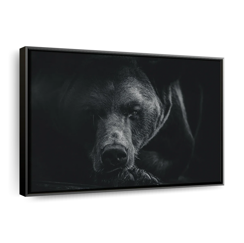 Monochrome Brown Bear Wall Art