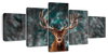 Snowy Noble Deer Wall Art
