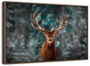 Snowy Noble Deer Wall Art
