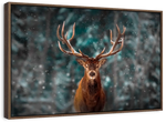 Snowy Noble Deer Wall Art