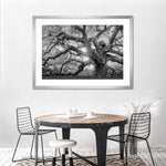 Monochrome Angel Oak Tree Wall Art