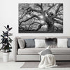 Monochrome Angel Oak Tree Wall Art