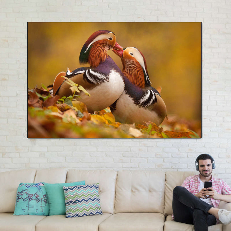 Loving Mandarin Ducks Wall Art