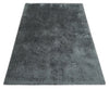 3x5, 4x6 and 5x7 Hand Woven Shag Charcoal Art Silk Soft Viscose Area Rug