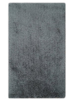 3x5, 4x6 and 5x7 Hand Woven Shag Charcoal Art Silk Soft Viscose Area Rug