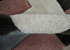 3x5, 4x6 and 5x7 Hand Woven Shag Ivory. Charcoal and Peach Art Silk Soft Viscose Area Rug