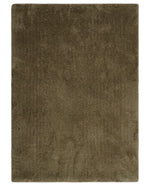 3x5, 4X6 and 5x7 Hand Woven Shag Olive Art Silk Soft Viscose Area Rug