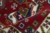 3x8 Runner Hand Knotted traditional Kazak Rust and Ivory Armenian Rug | KZA23