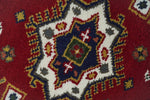 3x8 Runner Hand Knotted traditional Kazak Rust and Ivory Armenian Rug | KZA23