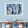 Striped Blue Abstract Wall Art