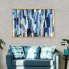Striped Blue Abstract Wall Art