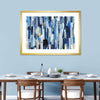 Striped Blue Abstract Wall Art