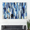 Striped Blue Abstract Wall Art