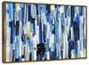 Striped Blue Abstract Wall Art