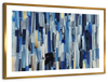 Striped Blue Abstract Wall Art