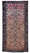 4' 4 x 9' 3 Hand Knotted Ultra Vintage Persian Wool Runner Rug