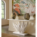 Currey and Company Agave White Console Table 4000-0168