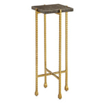 Currey and Company Flying Gold Marble Drinks Table 4000-0171