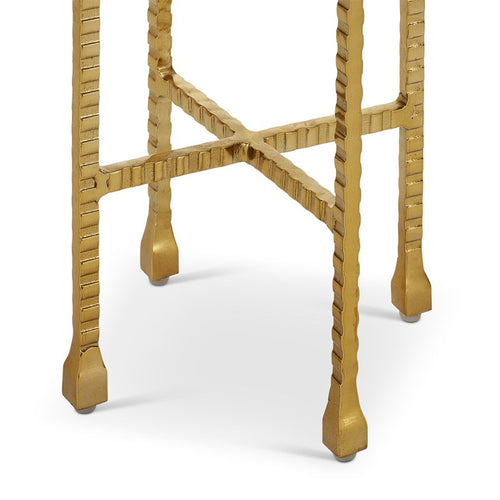 Currey and Company Flying Gold Marble Drinks Table 4000-0171