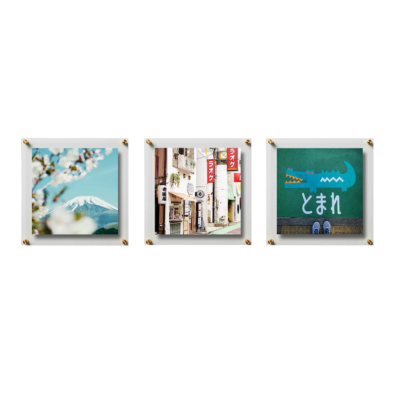 Triade Set of 3 Double Panel Float Frames [4010D-]