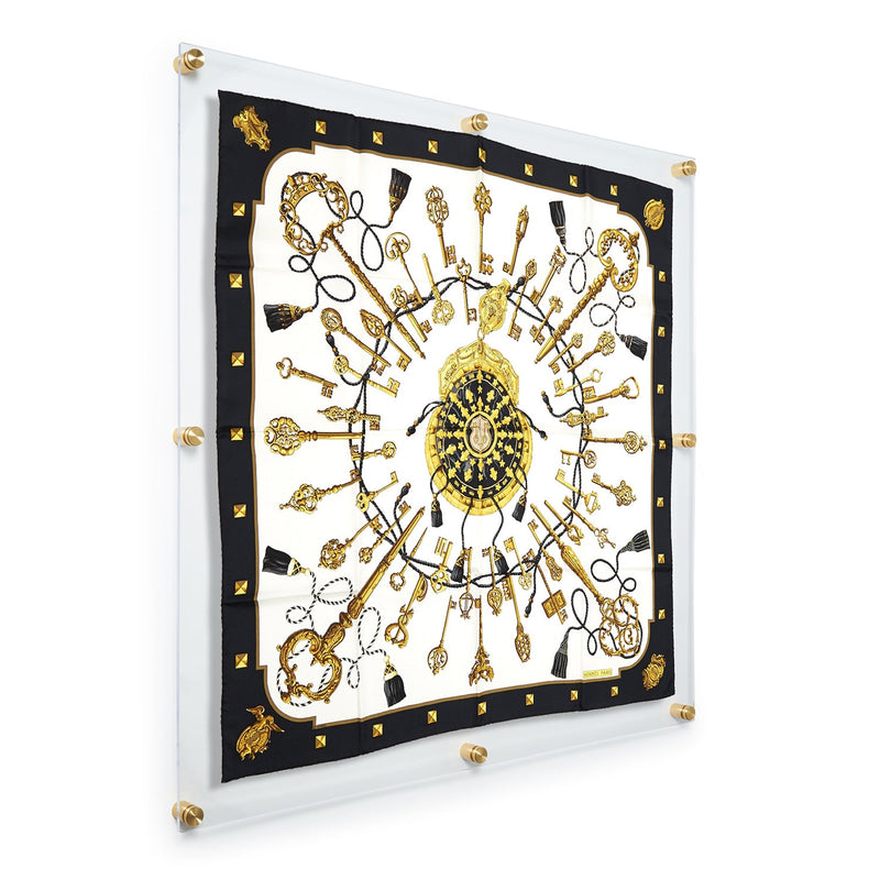 36x36" Floating Clear Acrylic Scarf Frame (Frame Size 40x40")